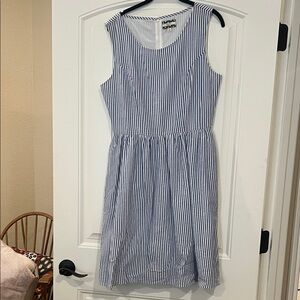 Striped Sleeveless Midi Dress